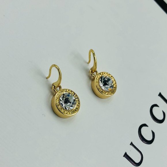 MICHAEL KORS Brilliance Dangle Drop Earrings Gold - Picture 14 of 15